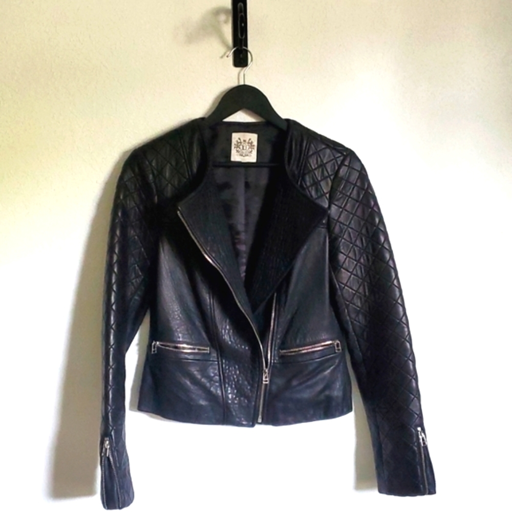 Dawn Levy  Genuine Leather Moto Jacket XS